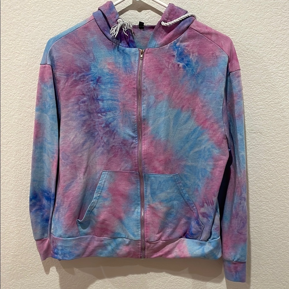 Tie-Dye Zip-Up Hoodie
